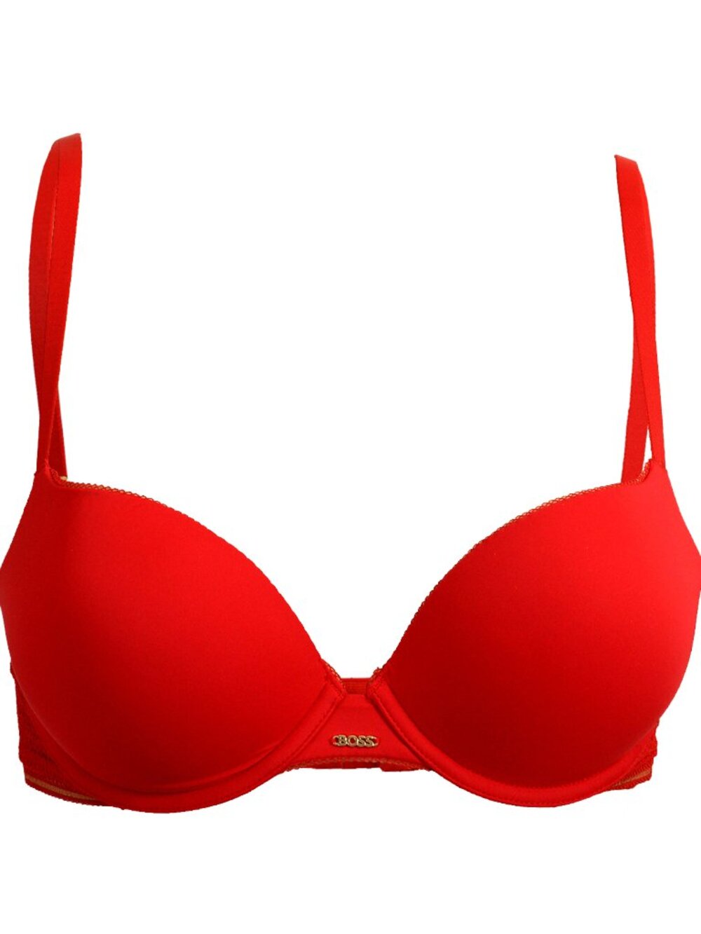 Hugo Boss Women's True Red Padded Balconette Bra US S/M IT 40/42